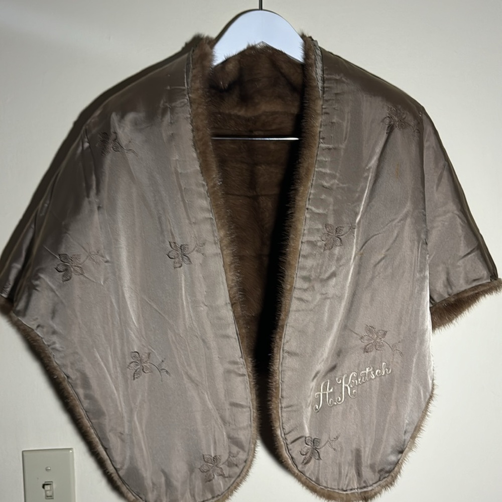 Vintage L’’elegante Autumn Haze Mink Fur Stole - cape shawl size OS - Picture 5 of 8